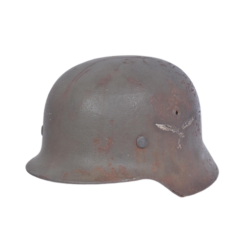 185 - A WWII Second World War Third Reich Nazi German Luftwaffe Officers M35 Stahlhelm helmet. Relic examp... 