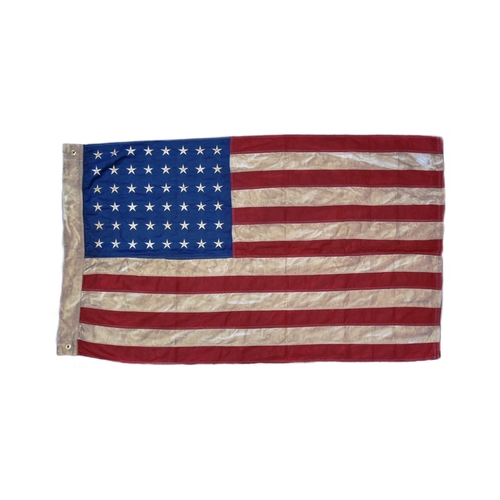 187 - A WWII Second World War USN United States Navy flag. The flag of typical form, with x48 individually... 