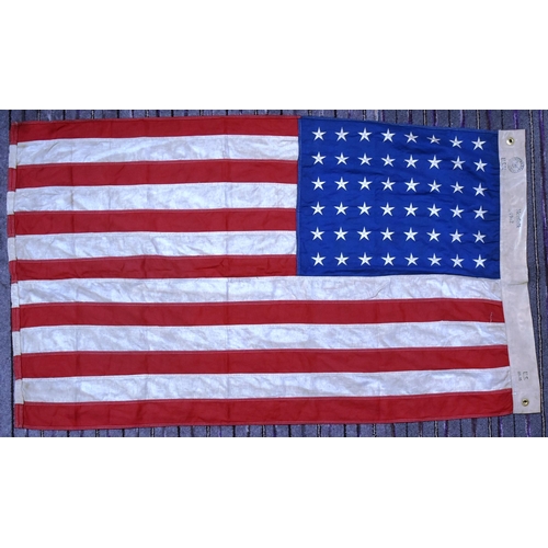 187 - A WWII Second World War USN United States Navy flag. The flag of typical form, with x48 individually... 