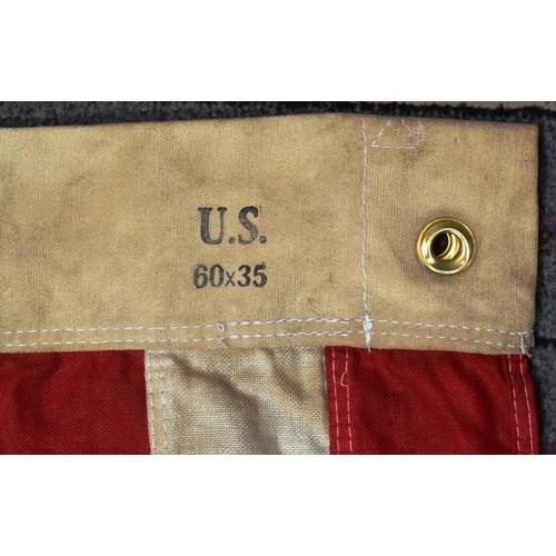 187 - A WWII Second World War USN United States Navy flag. The flag of typical form, with x48 individually... 