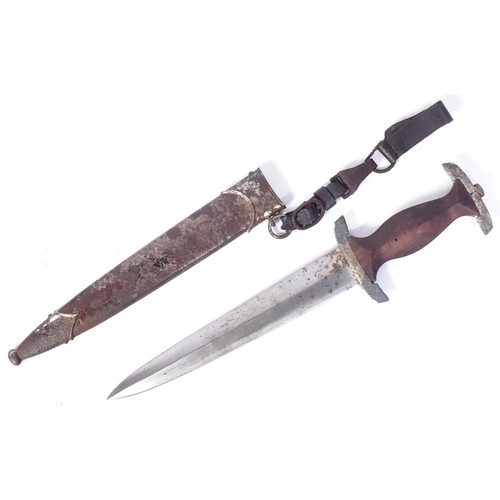 230 - A WWII Second World War Third Reich Nazi German SA Officers dress dagger. The dagger having a shaped... 