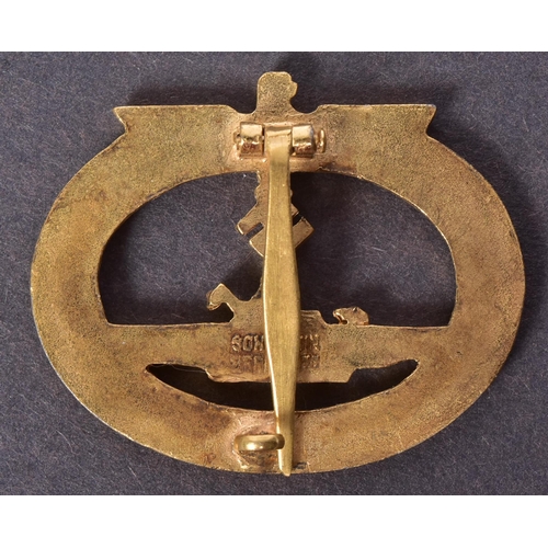 233 - A WWII Second World War Third Reich Nazi German U-Boat crew badge. Makers mark for Schwein, Berlin.
... 