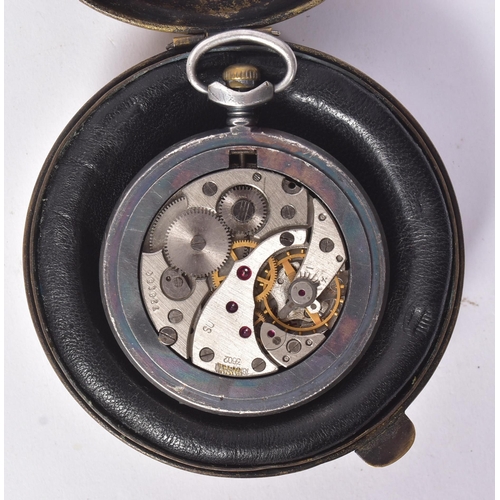 239 - A WWII Second World War Third Reich Nazi German style pocket watch in a brass dome case along with a... 