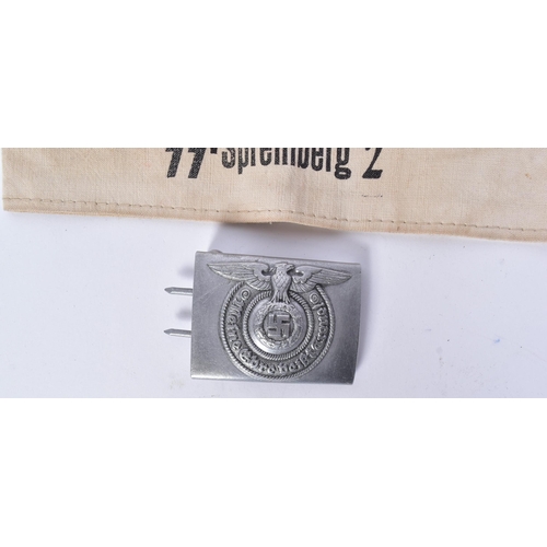 242 - A WWII Second World War Third Reich Nazi German SS medical armband along with an SS belt buckle. RZM... 