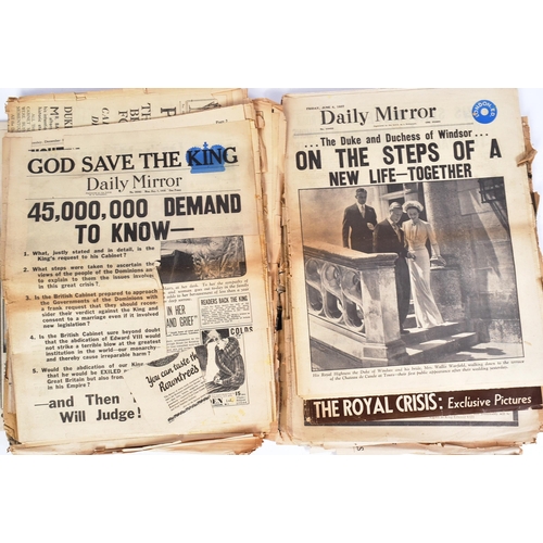 244 - Royalty Interest - a large collection of original period newspapers covering several major Royal eve... 