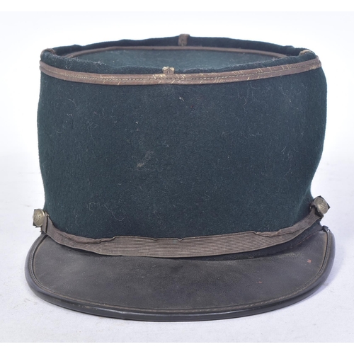 247 - An early 20th Century circa 1930s French Kepi hat. Dark green felt construction with bullion thread ... 