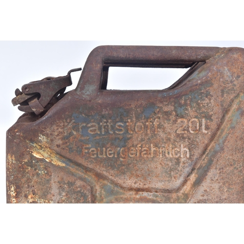 260 - A WWII Second World War Third Reich Nazi German Waffen SS Jerry can. A 20 Litre example embossed wit... 