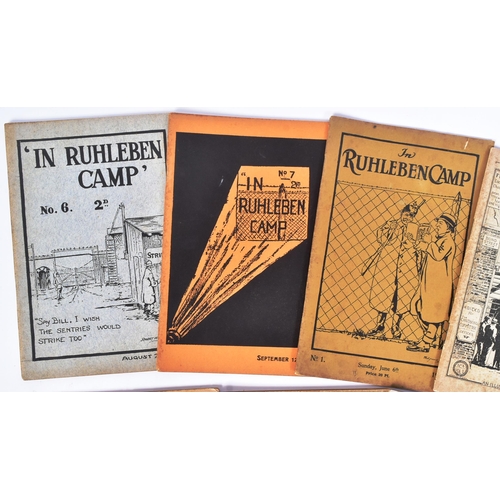 27 - WWI First World War Interest - Ruhleben internment camp - In Ruhleben Camp magazines Nos 1, 7, 40, 8... 