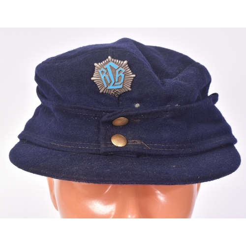 285 - A WWII Second World War Third Reich Nazi German R.L.B Air Raid Wardens M43 cap. Typical form with tw... 