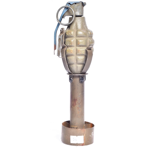 296 - A Vietnam order US United States (INERT) M1 Grenade Adaptor Projectile with an MK2 Fragmentation Gre... 