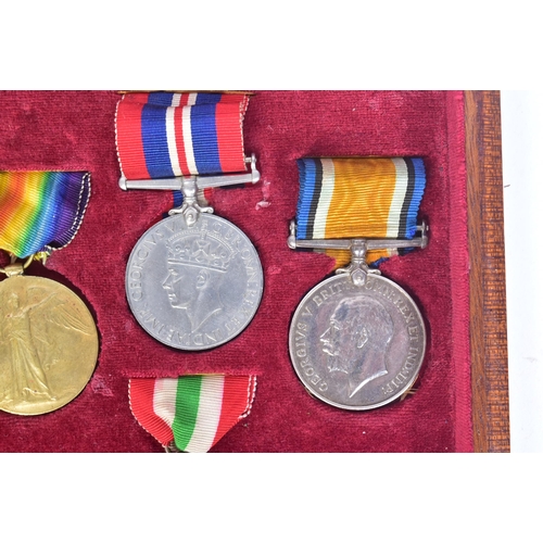 3 - WWI & WWII Medal Group - 9483 Private T Randall of the Gloucester Regiment - mounted medal group com... 