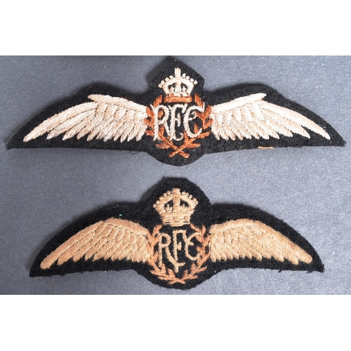 307 - A collection of WWI First World War RFC Royal Flying Corps / RAF uniform cloth patches comprising x2... 