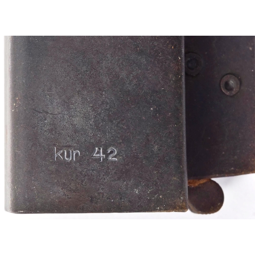 31 - A WWII Second World War Third Reich Nazi German MP 40 submachine gun magazine loading tool. Maker St... 