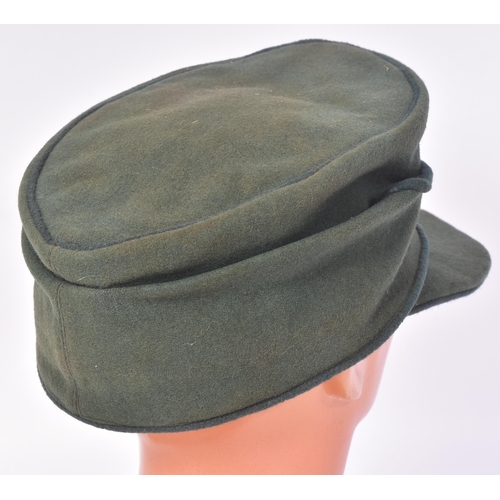 330 - A WWII Second World War Third Reich Nazi German Forestry Service M43 cap. Khaki green wool with a da... 