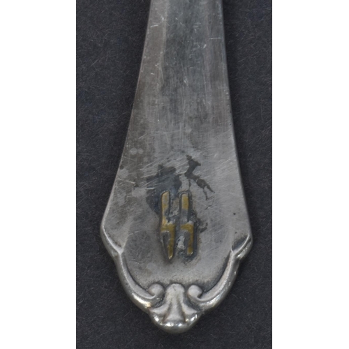 334 - A WWII Second World War Third Reich Nazi German Waffen SS spoons. Two SS runes applied to the handle... 