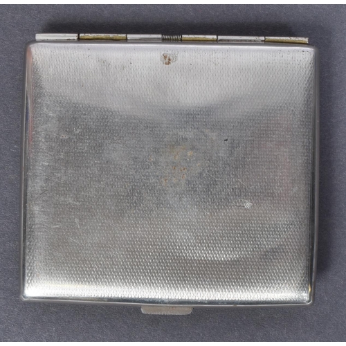 347 - A WWII Second World War Third Reich Nazi German patriotic cigarette case with applied black Swastika... 