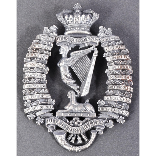 41 - A 19th Century Victorian Royal Irish Fusiliers officers pouch badge / plate. Shamrock wreath bearing... 