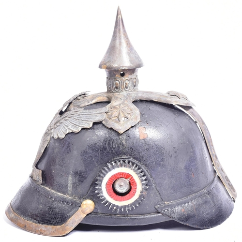 44 - A WWI First World War Imperial German / Prussian Grand Duchy of Baden Officers Pickelhaube helmet. L... 