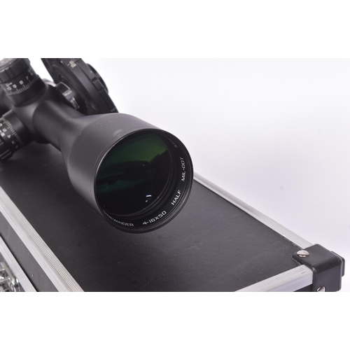 56 - An original Hawke Optics HK4006 4-16x50 SideWinder Side Focus Half Mil Dot Rifle gun scope. Housed w... 