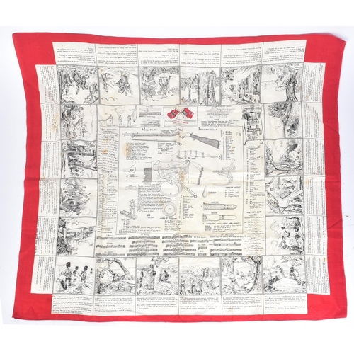 7 - Boer War Interest - A late Victorian 1890s Boer War era printed military souvenir handkerchief ' Ful... 