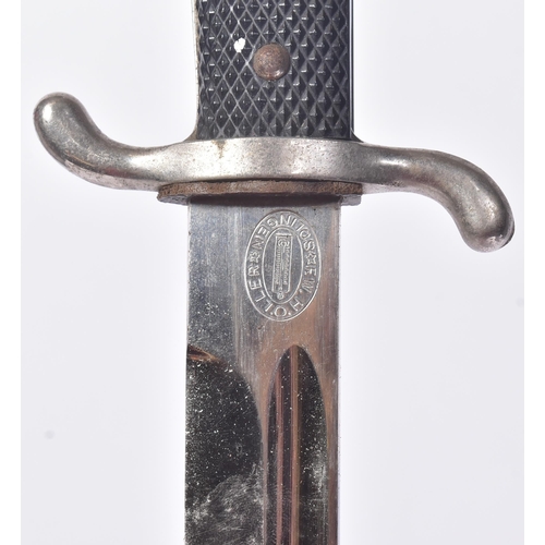 84 - A WWII Second World War German Third Reich Fire Police Officers dress bayonet. Hooked pommel with ch... 