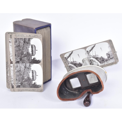 88 - An early 20th century stereoscope / stereoscopic viewer 'The Perfecscope', along with a boxed set of... 