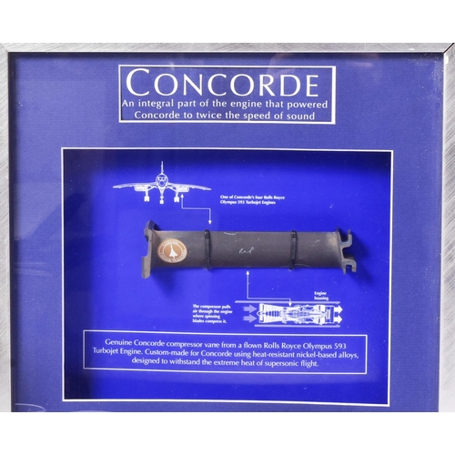 90 - Concorde - a Limited Edition Concorde Compressor Vane flown from a Rolls Royce Olympus 593 Turbojet ... 