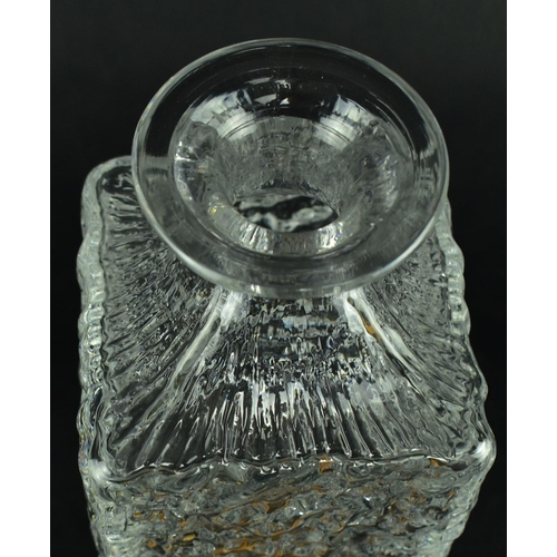 102 - Geoffrey Baxter for Whitefriars - Glacier textured - A retro 20th century designer decanter and matc... 