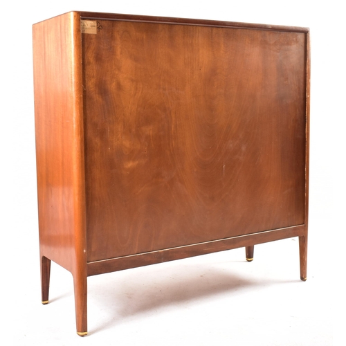 144 - White & Newton - A retro mid 20th century circa 1960s teak wood cocktail cabinet bureau. The cabinet... 