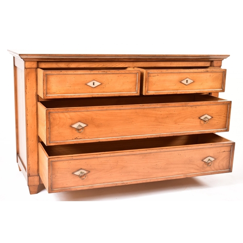 148 - Roche Bobois - Paris - Sorgues - A French high end design contemporary fruitwood four drawers chest ... 