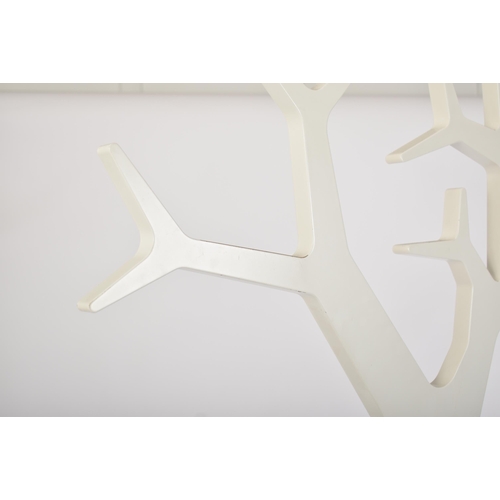 155 - Moleta Munro - A contemporary white tree shaped floor coat stand. The stand having multiple tree bra... 