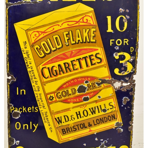 173 - Wills's Gold Flake - A vintage 20th century point of sale shop display advertising porcelain enamel ... 