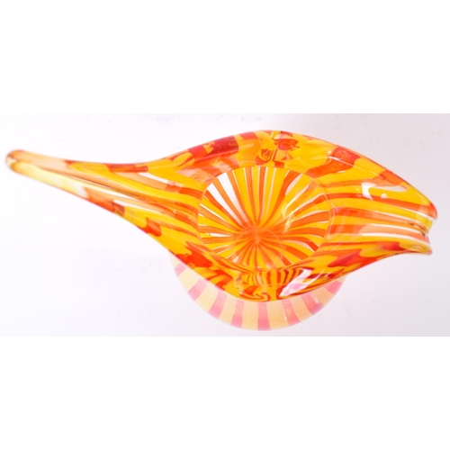 182 - Vetro di Murano - Italy - A vintage mid 20th century hand blown glass candy cane decorative jug in y... 