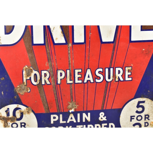 198 - Park Drive - A vintage 20th century point of sale advertising porcelain enamel sign. The sign in blu... 