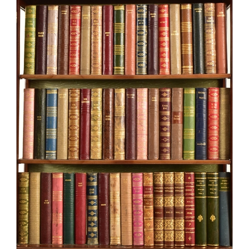 2 - A collection of twenty faux library book spines. The book spines removed from original 19th century ... 