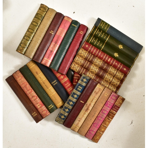 2 - A collection of twenty faux library book spines. The book spines removed from original 19th century ... 