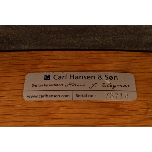 200 - Carl Hansen & Son - Designed by Hans J Wegner -  A matching set of four early 2000 oak framed CH20 d... 