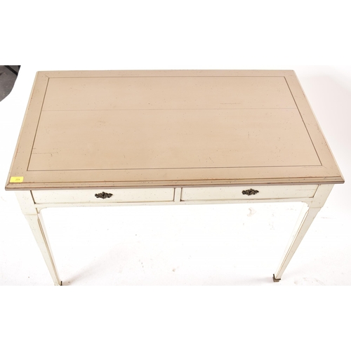 204 - Roche Bobois - Paris - A French high end design contemporary white painted two drawers writing desk.... 