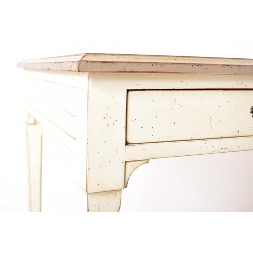 204 - Roche Bobois - Paris - A French high end design contemporary white painted two drawers writing desk.... 