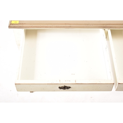 204 - Roche Bobois - Paris - A French high end design contemporary white painted two drawers writing desk.... 