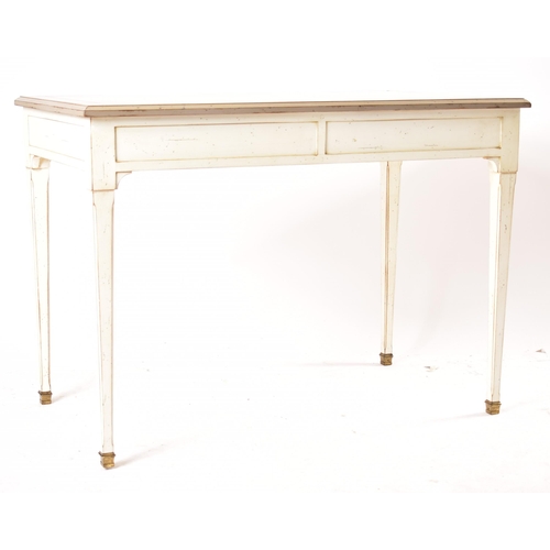 204 - Roche Bobois - Paris - A French high end design contemporary white painted two drawers writing desk.... 