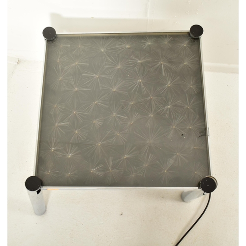 216 - A retro mid 20th century circa 1970s fiber - optic squared occasional low table. The table having a ... 