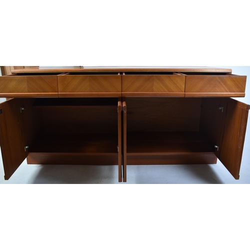 219 - G-Plan - British Modern Design - A retro mid 20th century circa 1970s teak herringbone sideboard cre... 