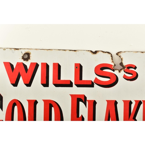 22 - Wills's Gold Flake - A vintage 20th century double sided enamel advertising point of sale shop front... 