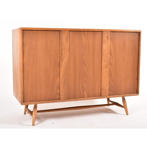 240 - Lucian Ercolani - Ercol - Model 366 - A retro 1960s beech and elm sideboard credenza. The sideboard ... 