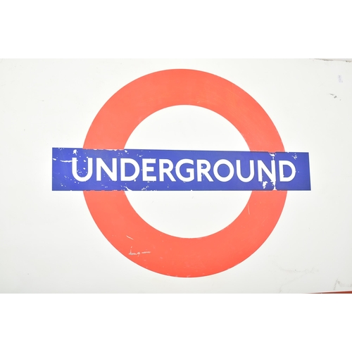 245 - Railwayana - A vintage 20th century London Underground metal street sign. The sign of rectangular fo... 