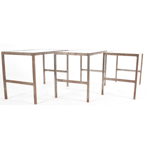 253 - A selection of contemporary iron framed coffee tables and side tables. Each table of industrial infl... 