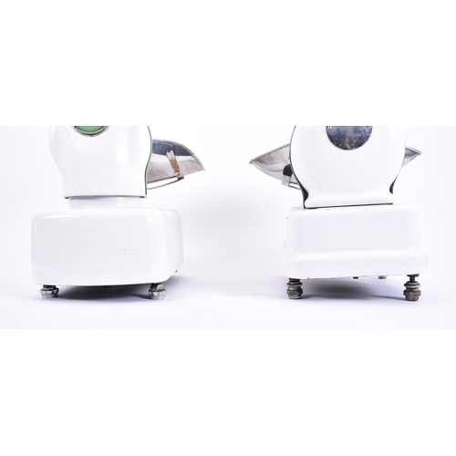 254 - Avery & one other - two vintage mid 20th century shop scales, each in enamelled white chrome. One ma... 