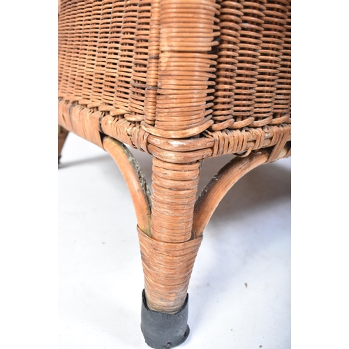 258 - Dryad - A matching set of four 20th century Art Deco rattan / wicker woven tub armchairs. Each chair... 