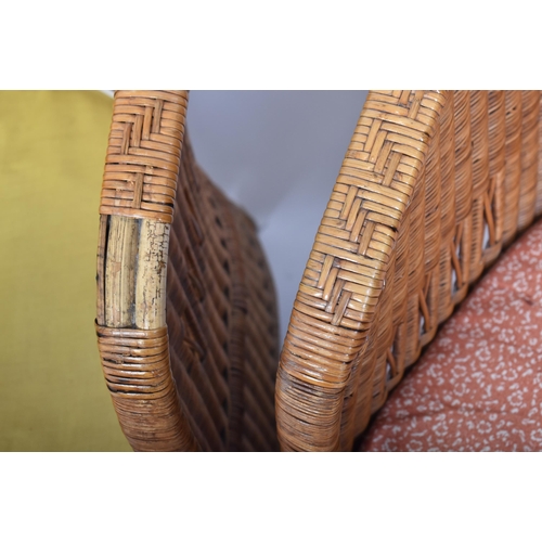 258 - Dryad - A matching set of four 20th century Art Deco rattan / wicker woven tub armchairs. Each chair... 